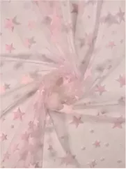 Tiul 👗 siatkagwiazdki róż na sukienki✂ YardTkaniny ✂