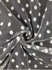 Tiul Kropki 👗 dodatek do sukienki w groszki ecru ✂ YardTkaniny✂