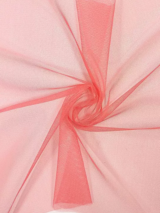 Siatka 👗 jednostronnie elastyczna na sukienki koralowy ✂ YardTkaniny ✂