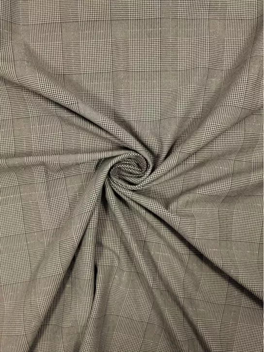 Tkanina krata👗 materiał na marynarkę srebrna nić  ✂ YardTkaniny ✂