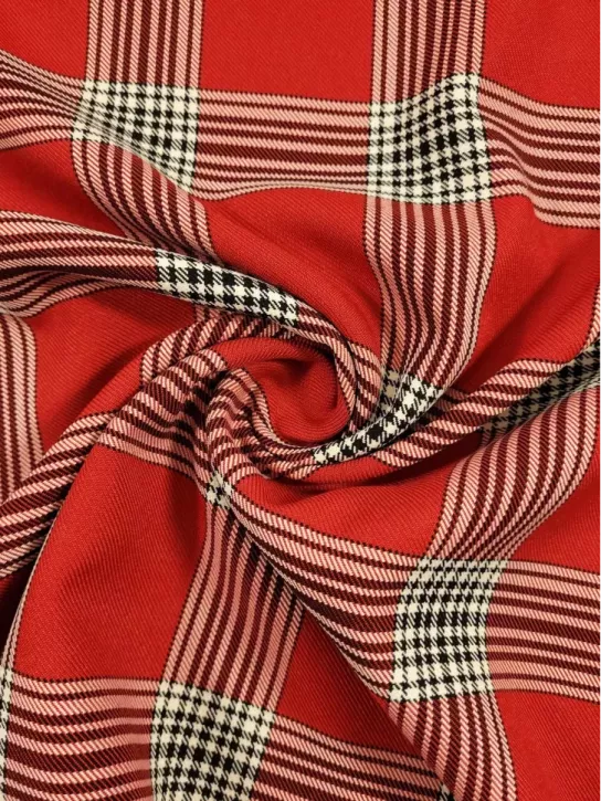 Szkocka krata 👗 tkanina czerwona na Boże Narodzenie  ✂ YardTkaniny ✂