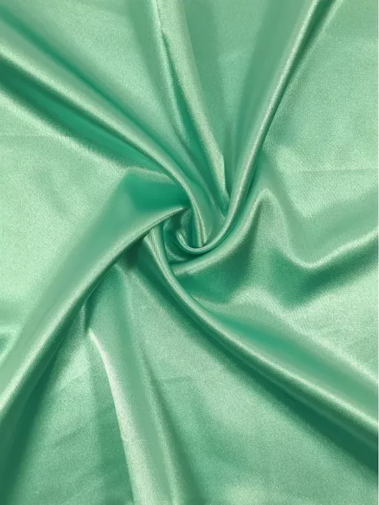 Satyna 👗 z lycra ciemny mięta na wizytową sukienkę  ✂ YardTkaniny ✂