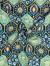 Wiskoza - niebieska mozaika kupon 73cm x 145cm