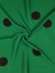 Tkanina sukienkowa - grochy na zieleni