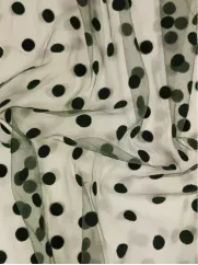 Tiul Kropki 👗 dodatek do sukienki w groszki zieleń ✂ YardTkaniny✂