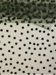 Tiul Kropki 👗 dodatek do sukienki w groszki zieleń ✂ YardTkaniny✂