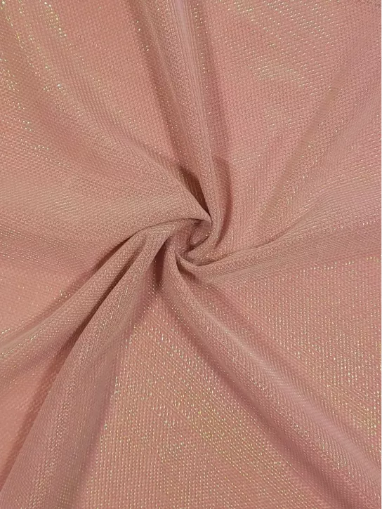 Lurex Moonlight 👗holo materiał dekoracyjny róż ✂ YardTkaniny ✂