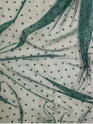 Tiul siatka 👗 kropki małe na siatce ciemna zieleń  ✂ YardTkaniny ✂