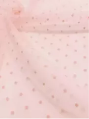 Tiul Kropki 👗 dodatek do sukienki w groszki jasny róż ✂ YardTkaniny✂