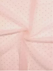 Tiul Kropki 👗 dodatek do sukienki w groszki jasny róż ✂ YardTkaniny✂
