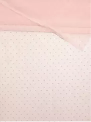 Tiul Kropki 👗 dodatek do sukienki w groszki jasny róż ✂ YardTkaniny✂
