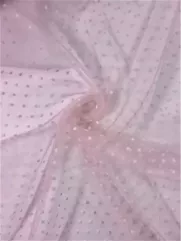 Tiul Kropki 👗 dodatek do sukienki w groszki brudny róż ✂ YardTkaniny✂