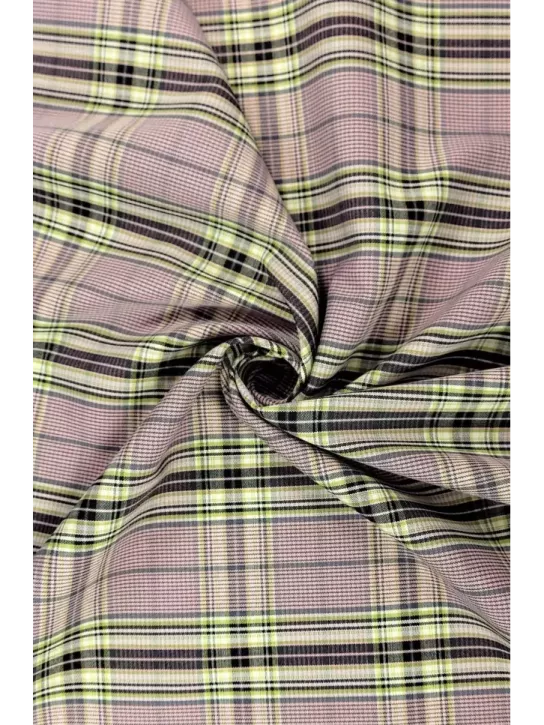 Materiał krata 👗 tkanina na marynarkę fiolet i zieleń ✂ YardTkaniny ✂