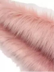 Sztuczne futro👗 futerko na brode fursuit puder róż ✂ YardTkaniny ✂
