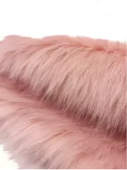 Sztuczne futro👗 futerko na brode fursuit puder róż ✂ YardTkaniny ✂