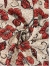 Tkanina len - czerwone kwiaty