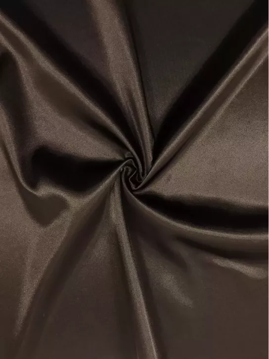Satyna 👗 tkanina na wizytową sukienkę czekolada ✂ YardTkaniny ✂
