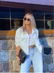Dzianina żakard 👗 materiał na sukienkę ecru ✂ YardTkaniny ✂