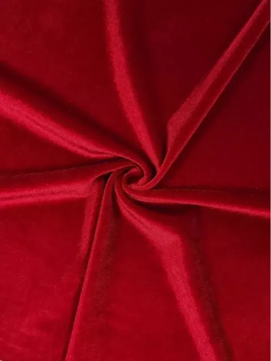 Welur Kuba 👗 mięciutki materiał na sukienkę czerwony ✂ YardTkaniny ✂