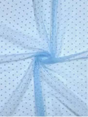 Tiul Kropki 👗 dodatek do sukienki w groszki niebieskie ✂ YardTkaniny✂
