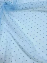 Tiul Kropki 👗 dodatek do sukienki w groszki niebieskie ✂ YardTkaniny✂