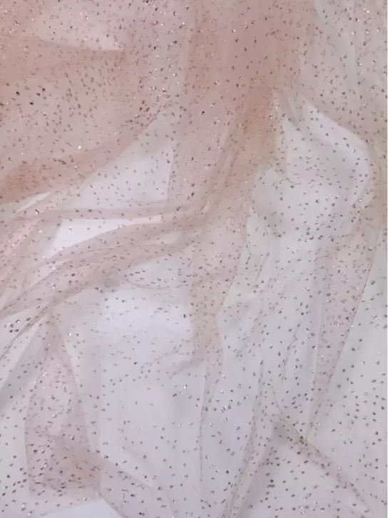 Tiul 👗 siatka z brokatem suknie wieczorowe różu ✂ YardTkaniny ✂