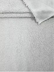 Sztuczne futro👗 tkanina tedi Sherpa na kamizelkę szary ✂ YardTkaniny ✂