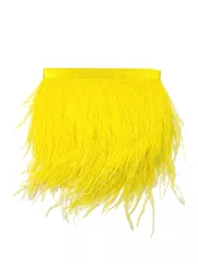 Strusia pióra 👗 dodatek do sukienki wieczorowej zółty ✂ YardTkaniny ✂