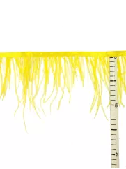 Strusia pióra 👗 dodatek do sukienki wieczorowej zółty ✂ YardTkaniny ✂