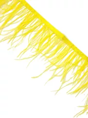 Strusia pióra 👗 dodatek do sukienki wieczorowej zółty ✂ YardTkaniny ✂