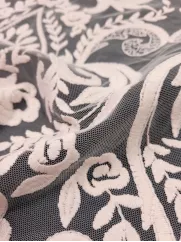 Koronka 👗 gipiura czarna w kwiaty na sukienkę ✂ YardTkaniny ✂
