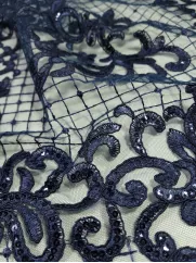 Koronka 👗 gipiura czarna w kwiaty na sukienkę ✂ YardTkaniny ✂