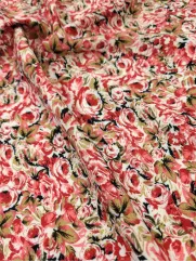 Tkanina wiskoza 👗 na sukienkę materiał w kwiatki ✂ YardTkaniny ✂