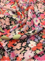 Tkanina wiskoza 👗 na sukienkę materiał w kwiatki ✂ YardTkaniny ✂