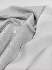 Dzianina 👗 błyszcząca materiał na sukienkę szarość  ✂ YardTkaniny ✂