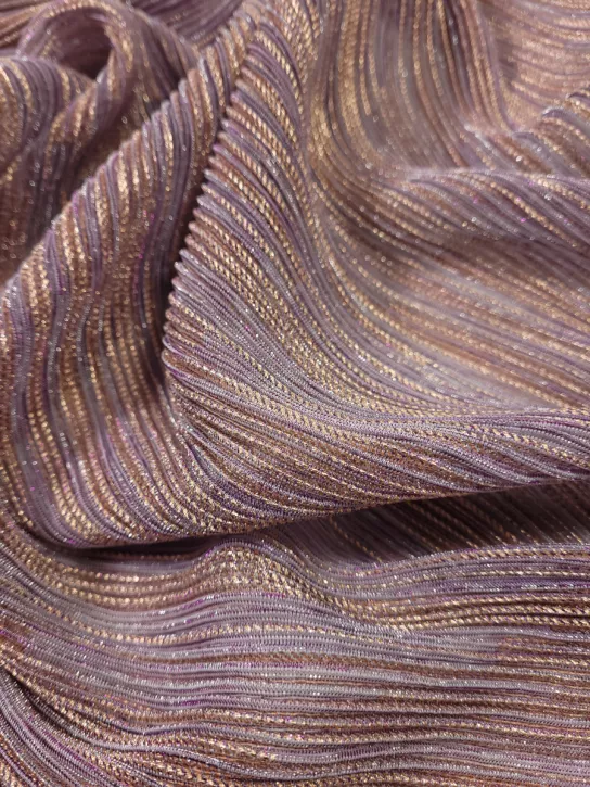 Siatka miękka 👗elastyczna w srebrne paski na sukienkę ✂ YardTkaniny ✂