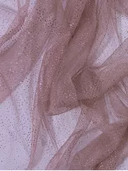 Tiul 👗 siatka brudny różz brokatem błysk na sukienki ✂ YardTkaniny ✂