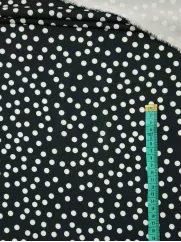 Tkanina krepa👗 na sukienkę materiał w białe grochy  ✂ YardTkaniny ✂