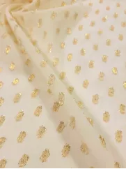 Szyfon👗 delikatna tkanina na sukienkę różowe groszki  ✂ YardTkaniny ✂