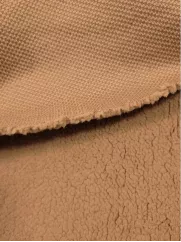 Sztuczne futro👗 tkanina Sherpa na kamizelkę beż ✂ YardTkaniny ✂