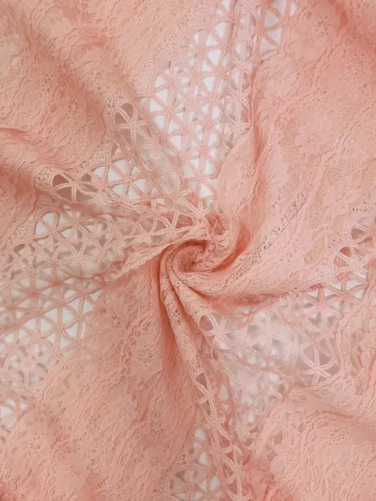 Koronka ażurowa👗sukienka zwiewna boho różowa na lato  ✂ YardTkaniny ✂