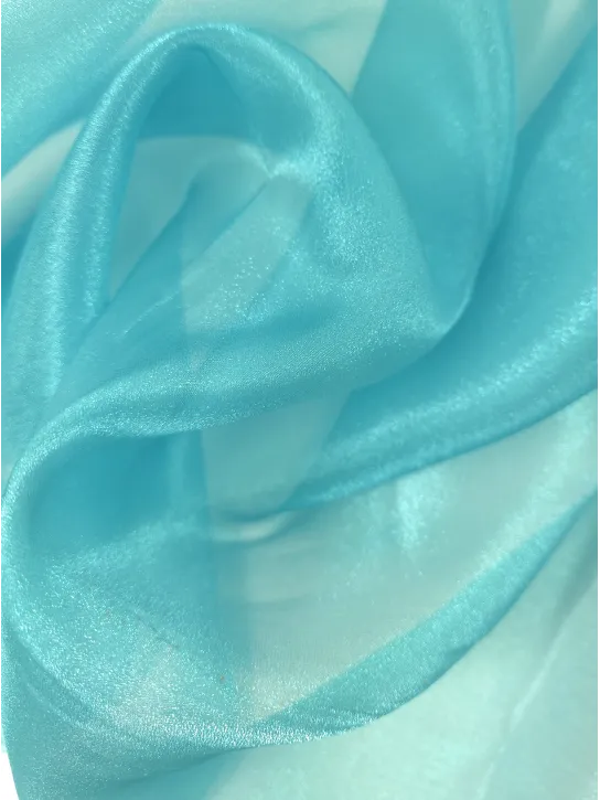 Organza 👗 tkanina dekoracyjna na sukienkę ciemny turkusowy ✂YardTkaniny✂
