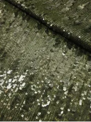 Cekin na siatce drobny 👗 na sukienkę wieczorową khaki ✂ YardTkaniny ✂
