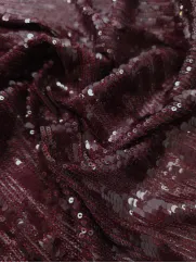 Cekin na siatce drobny 👗 na sukienkę wieczorową bordo ✂ YardTkaniny ✂