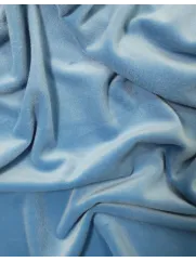 Welur soft 👗 super mięciutki welur dres niebieski ✂ YardTkaniny ✂