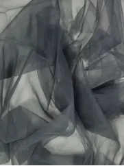 Tiul siatka 👗 miękki grafit  na sukienki ✂ YardTkaniny ✂