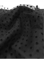 Tiul Kropki 👗 piękny materiał czarny dodatek dekoracja ✂YardTkaniny✂