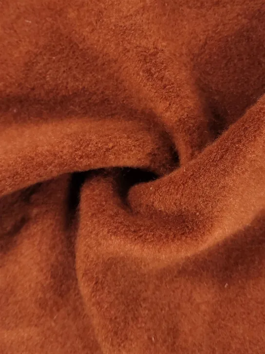 Alpaka 👗 rudo brązowy materiał na płaszcz ✂ YardTkaniny ✂