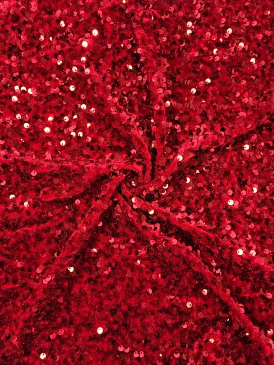 Miękki cekin na welurze 👗 złoty materiał na ścianki ✂ YardTkaniny ✂