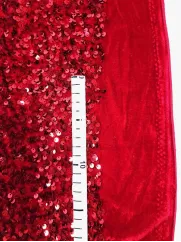 Miękki cekin na welurze 👗 złoty materiał na ścianki ✂ YardTkaniny ✂